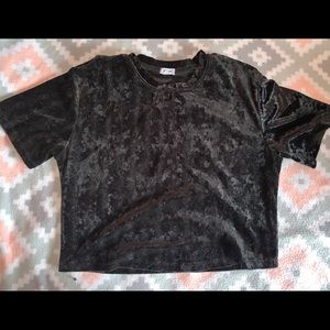 Velvet crop top